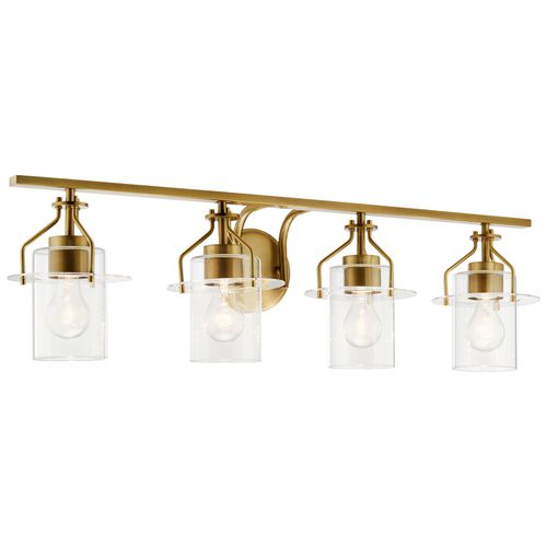 Everett 4-Light 34" Bathroom Vanity Light in Brushed Bra