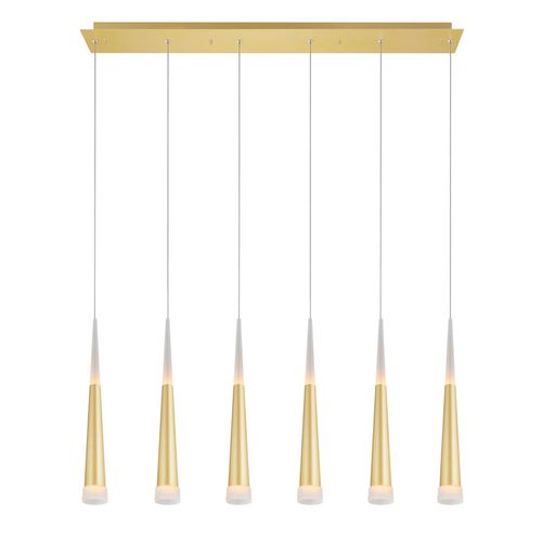 Satin Gold LED Pool Table Light from the Andes Collection