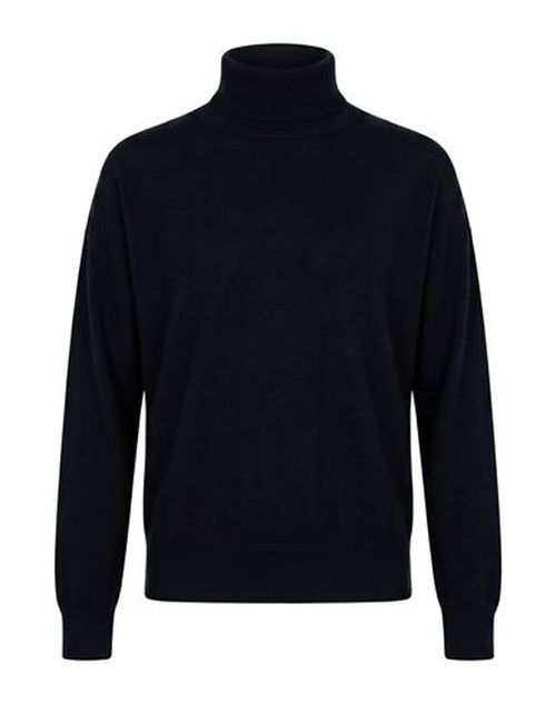 Woman Turtleneck Navy Size 8 Merino Wool