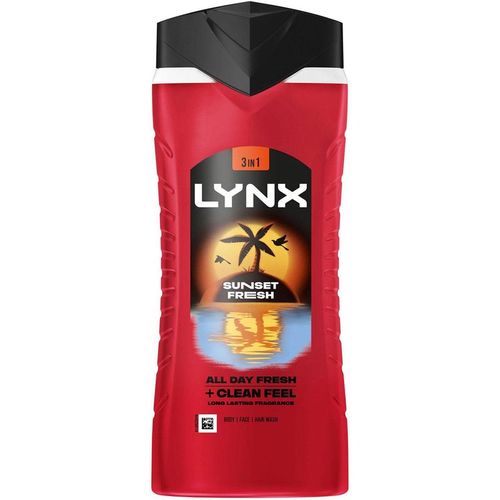 Lynx Sunset Fresh Body Wash, 500Ml With Body Spray, 250Ml In Red