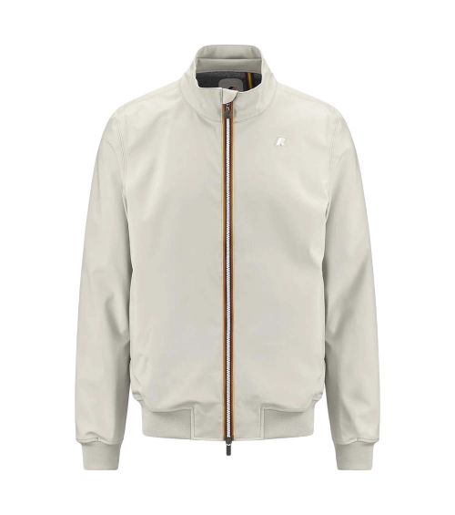 Beige Mock Collar Jacket