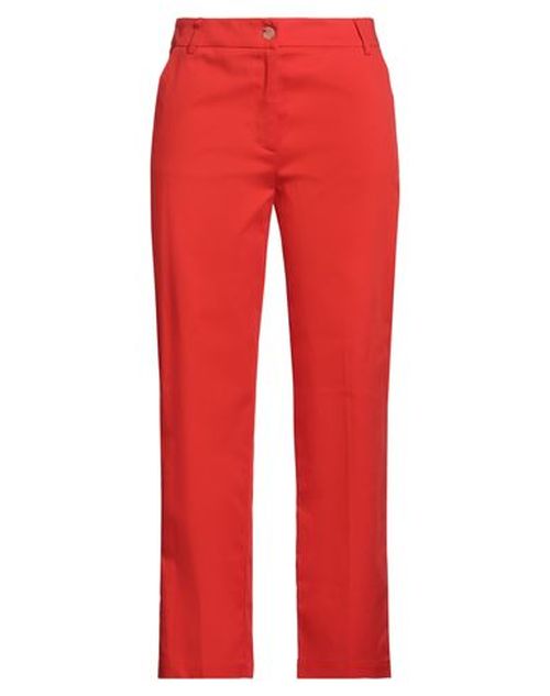 Woman Pants Tomato red Size 2 Cotton, Elastane