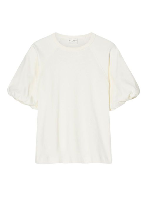 Puff-sleeve T-shirt - Neutrals