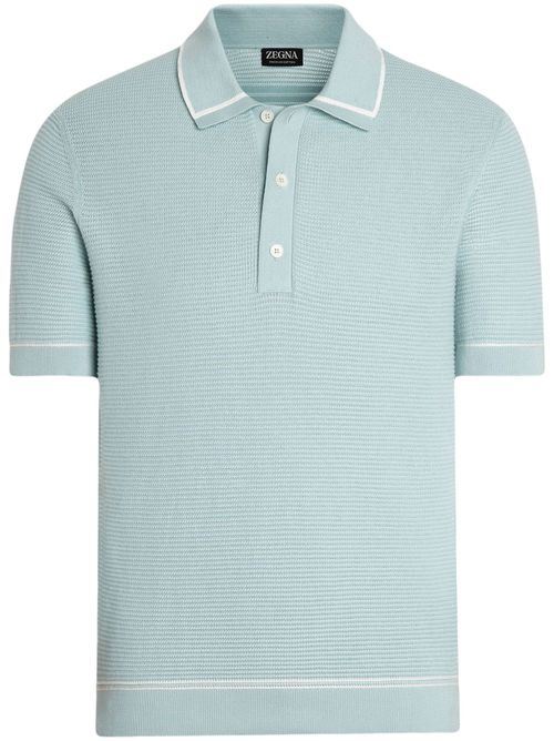 Cotton polo shirt - Blue