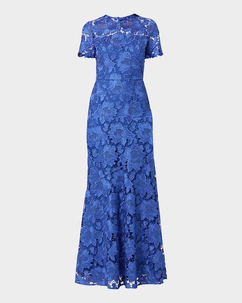 Elie A-Line Floral Lace Gown