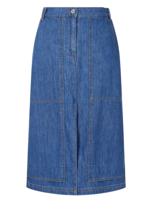 Double-knee denim skirt - Blue