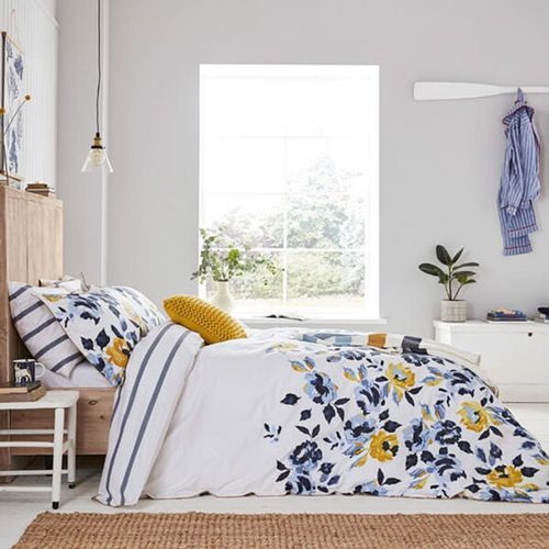 Joules Galley Grade Floral Duvet Cover Set Super King Size Chalk