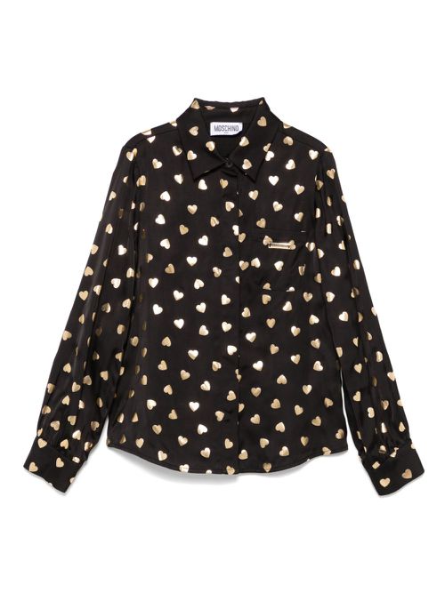 Heart-print shirt - Black