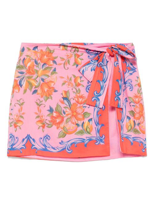 Floral-print sarong - Pink