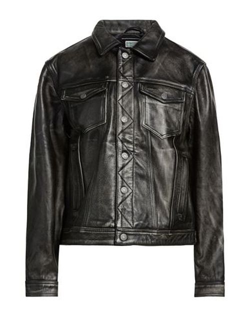Woman Jacket Charcoal Size M Cow leather