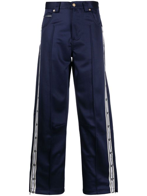 Titan logo-tape trousers - Blue