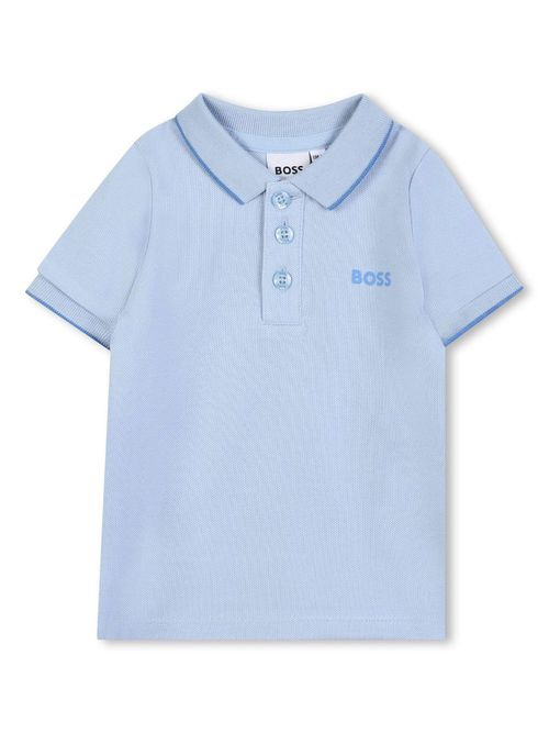 Logo-print polo shirt - Blue