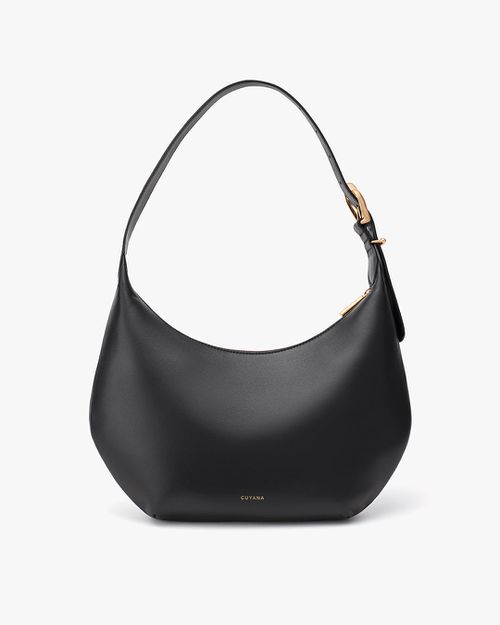 Women's Celestia Shoulder Bag in Black | Lamb Leather
