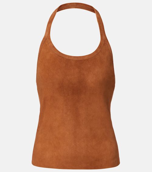Cherry suede minidress