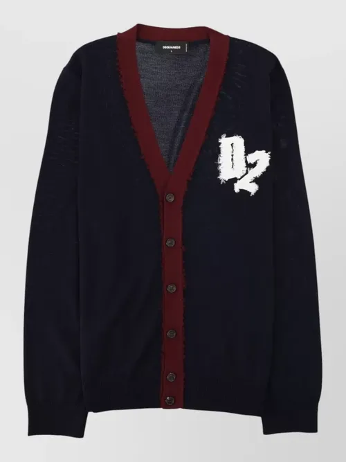 Dsquared2 - jacket contrast trim ribbed cuffs he