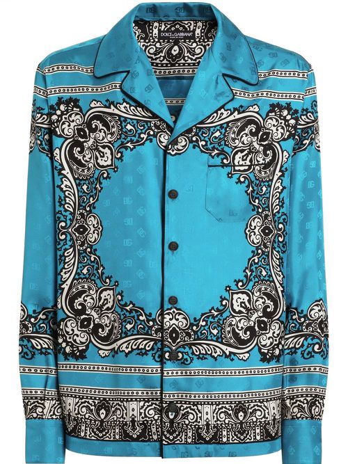 Bandana-print shirt - Blue
