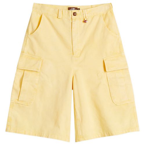Late Checkout Men's Faded Cargo Shorts in Yellow