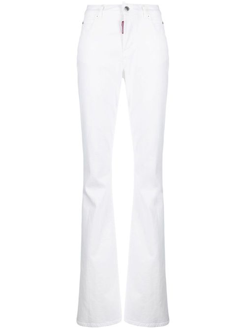 Mid-rise flared jeans - White