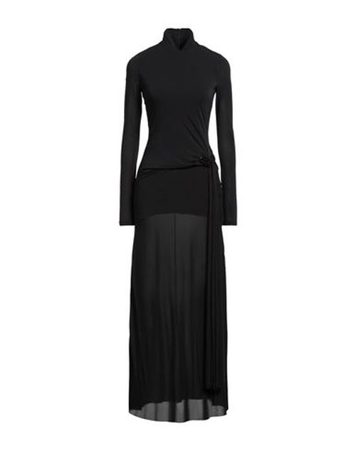 Woman Maxi dress Black Size S Polyester, Elastane