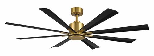 Soft Brass Matte Black 65" Ceiling Fan from the Matters Collection