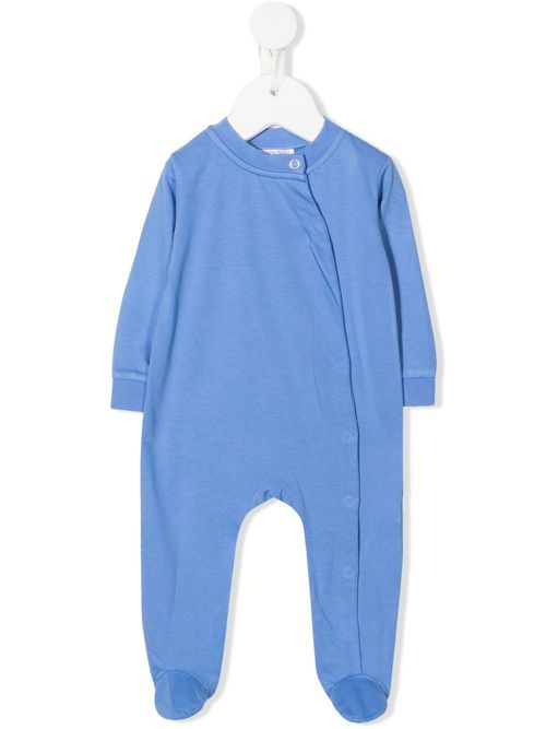 Long-sleeve organic-cotton onesie - Blue