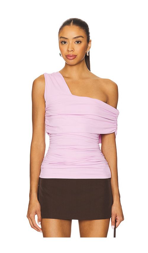 Susana Monaco One Arm Gathered Top in Pink.  S. Also in