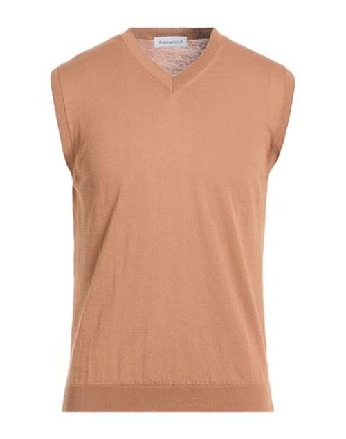 Man Sweater Camel Size 36 Cotton