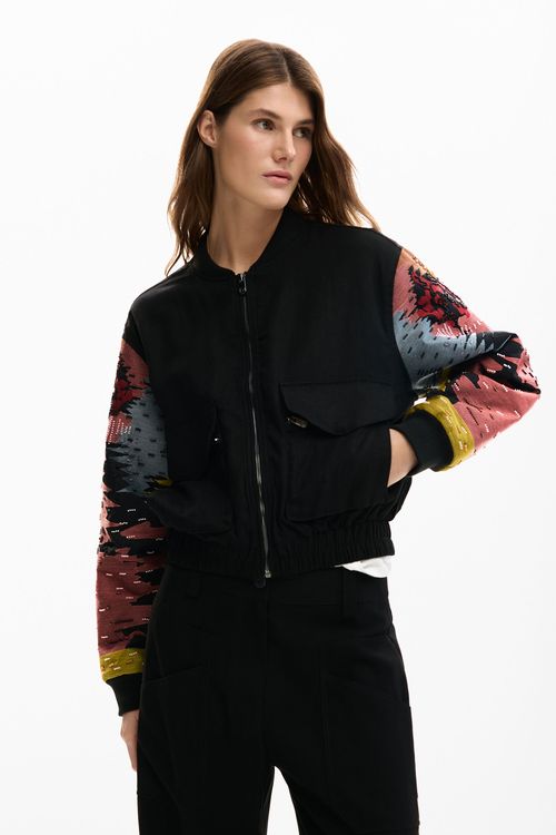 Patch sleeve jacket