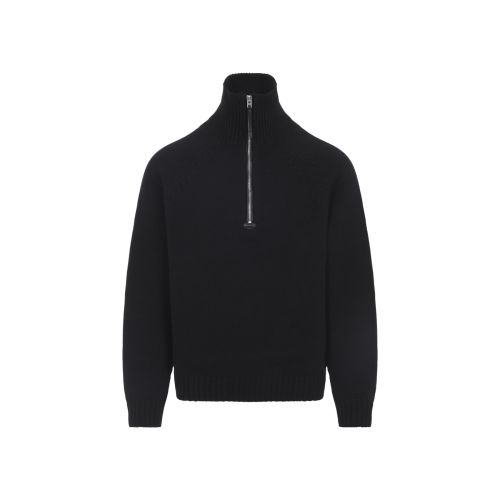 Black Half Zip Sweater