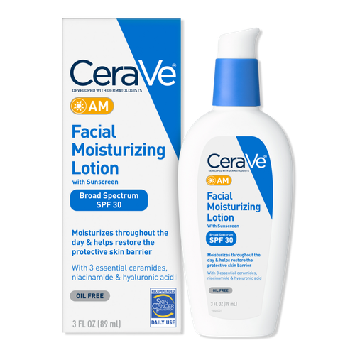 AM Lotion Face Moisturizer with SPF 30 for Balanced to Oily Skin - 3.0 oz