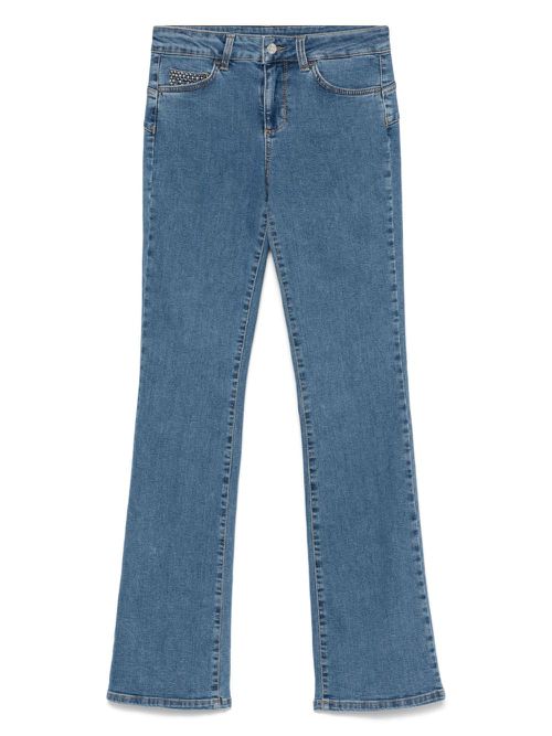 LIU JO rhinestone-embellished jeans - Blue