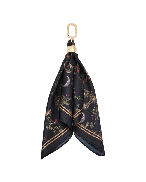 Fable England Black Into the Woods Scarf Bag Charm | Women's Key Ring
