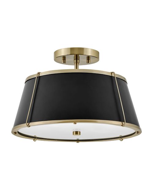 Warm Brass LED Semi-Flush Mount from the Clarke Collection