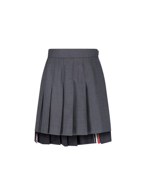 Tailored Wool Mini Skirt with Cupro Lining