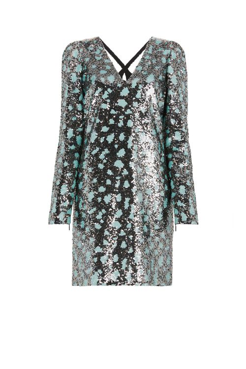 Leopard Sequin-embellished Dress