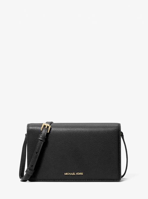 Michael Kors Marlowe Medium Leather Crossbody Bag in Black - One Size by