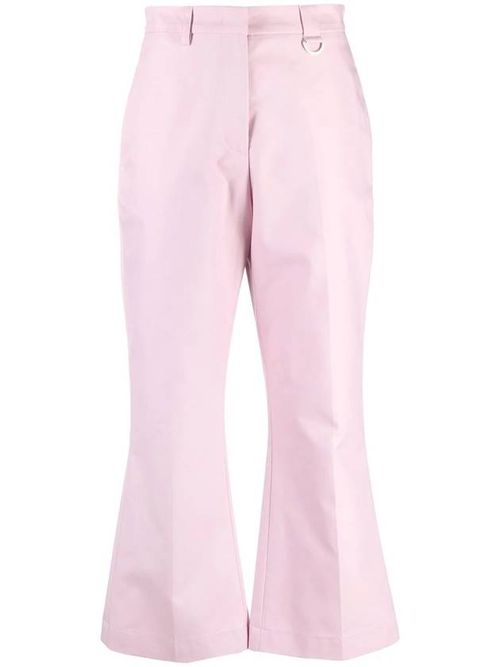 Pressed-crease cotton tailored trousers - Pink