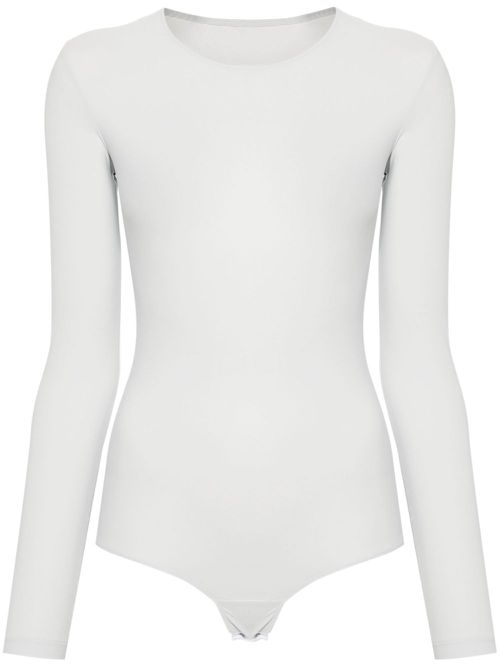 Numbers-printed bodysuit - Grey