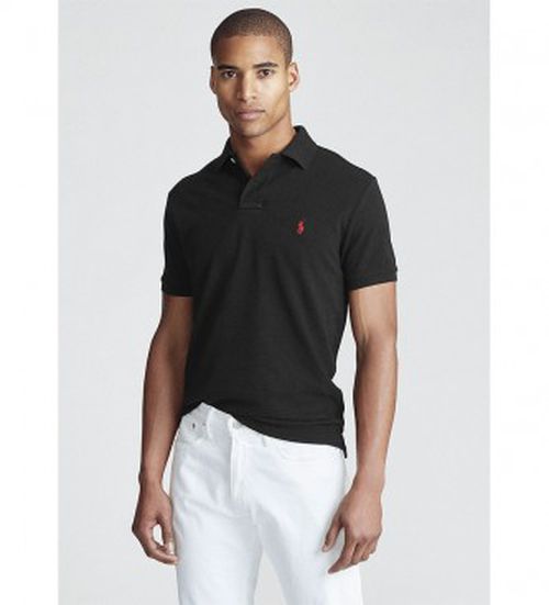 Polo Ralph Lauren for man. 710782592001 Black pique polo shirt (XL), Casual, Cotton, Short sleeve