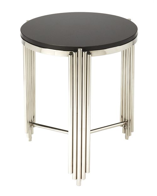 Khalifa Black Granite End Table