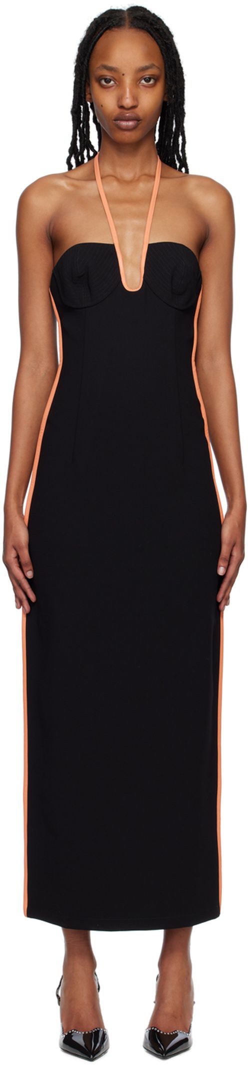 Black Nacia midi dress