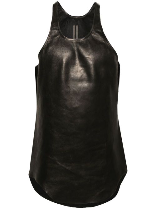 Leather tank top - Black
