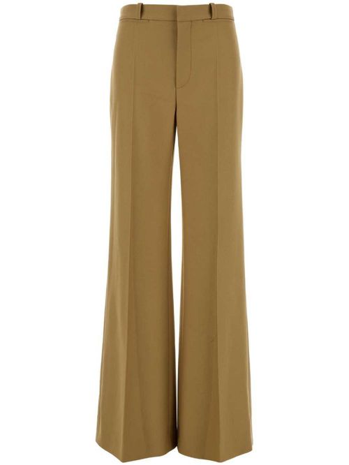 Flared tailored trousers - Brown