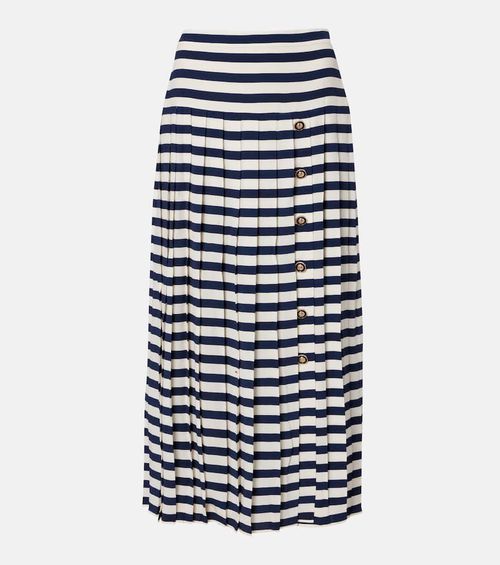 Lea striped midi skirt