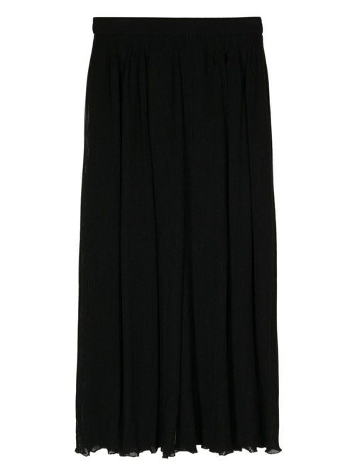 Chiffon midi skirt - Black