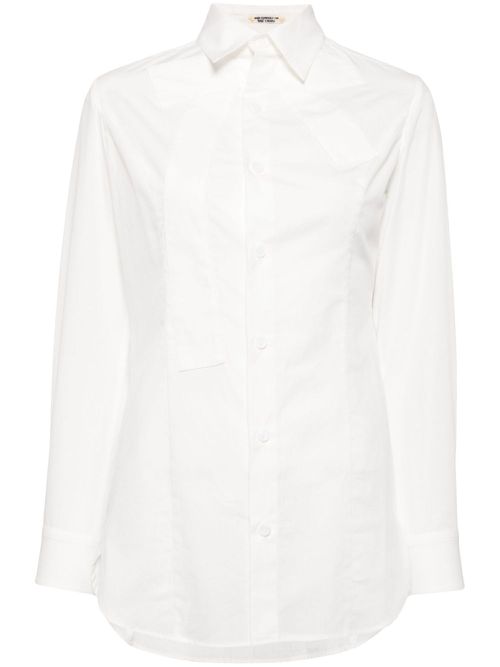 Bow-detail cotton shirt - White