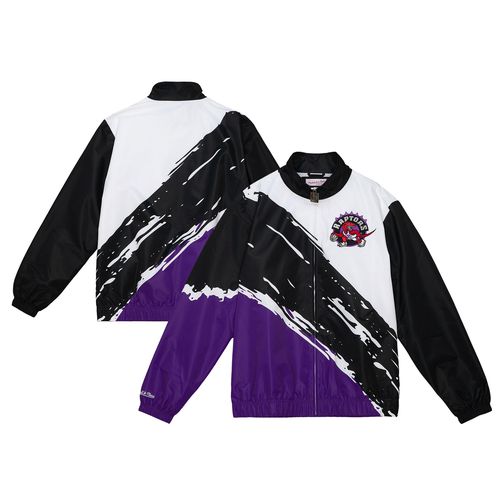 Men's White Toronto Raptors Paintbrush Full-Zip Windbreaker Jacket