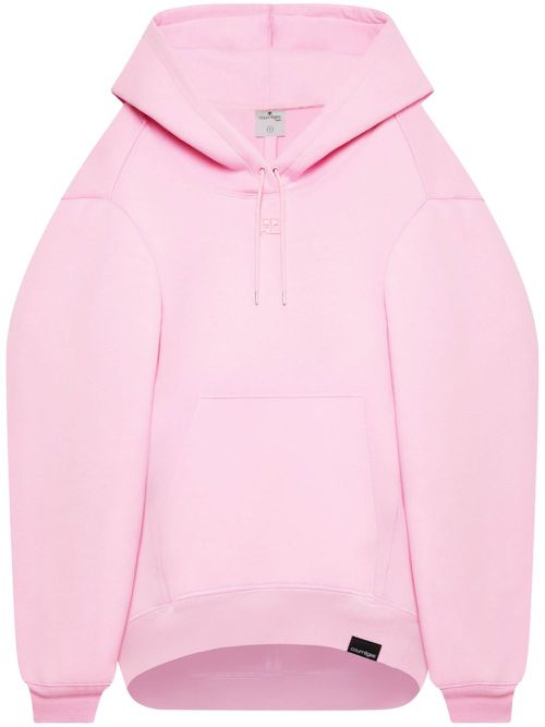 Logo-embroidered hooded minidress - Pink