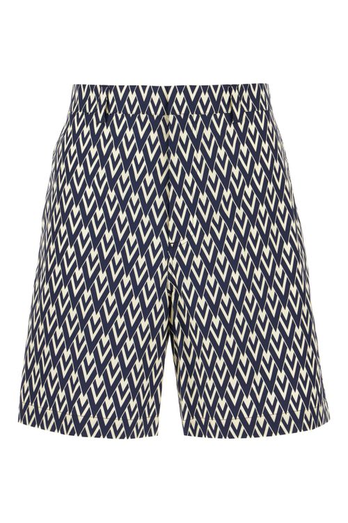 Printed Cotton Bermuda Shorts