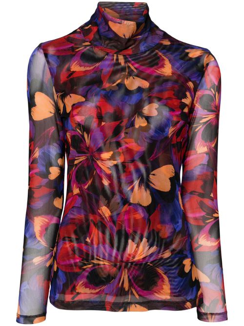 Eclipse Blooms top - Purple